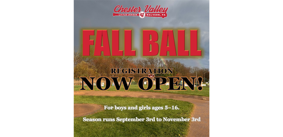 Fall Ball NOW OPEN